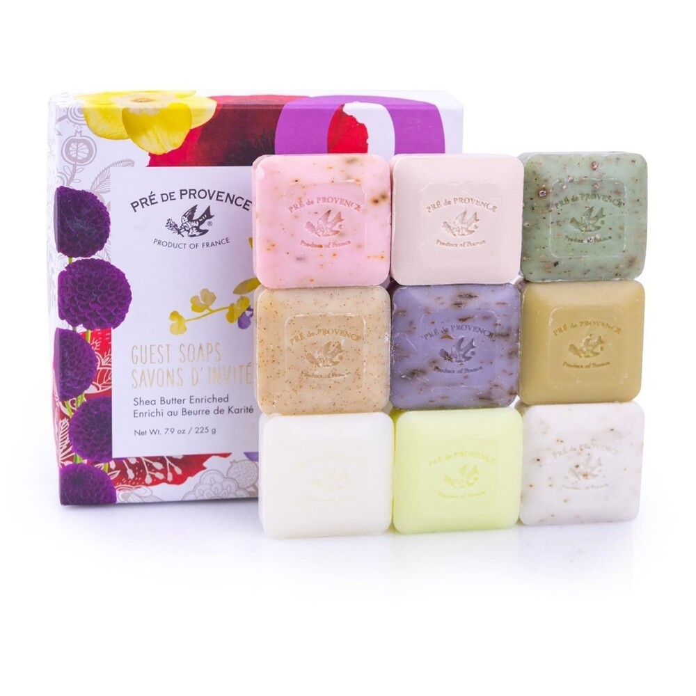 Pre de Provence Guest Soap Gift Set 9 x 25g Assorted Shea Butter French NEW